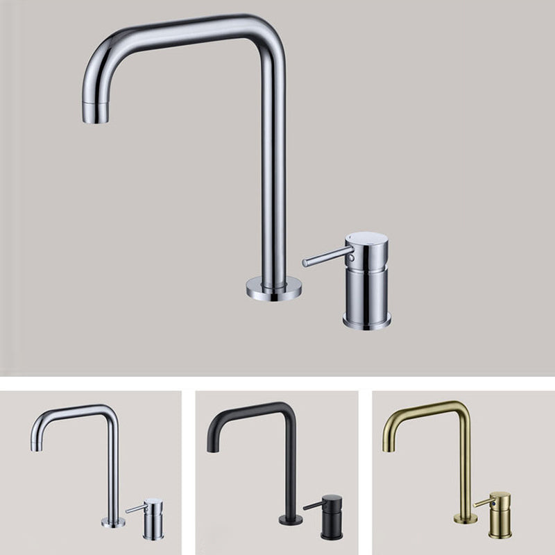 Circular 1-Handle Bathroom Faucet 2 Hole Widespread Bathroom Sink Faucet with Water Hose Clearhalo 'Bathroom Remodel & Bathroom Fixtures' 'Bathroom Sink Faucets' 'Bathroom Sinks & Faucet Components' 'bathroom_sink_faucets' 'Home Improvement' 'home_improvement' 'home_improvement_bathroom_sink_faucets' 6077668