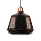 8"/10"/14" Width Geometric Dining Room Hanging Light Industrial Loft Metal 1 Head White/Black Pendant Lamp with Leather Strap Black 14" Clearhalo 'Ceiling Lights' 'Modern Pendants' 'Modern' 'Pendant Lights' 'Pendants' Lighting' 60777