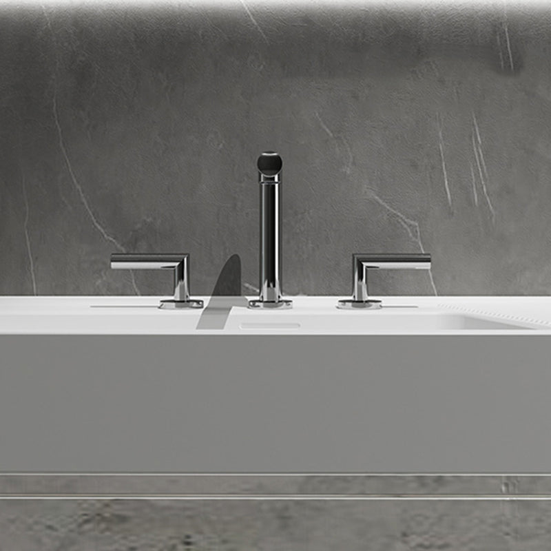 Glam 2-Handle Bathroom Sink Faucet with Low Arc Widespread Bathroom Sink Faucet Clearhalo 'Bathroom Remodel & Bathroom Fixtures' 'Bathroom Sink Faucets' 'Bathroom Sinks & Faucet Components' 'bathroom_sink_faucets' 'Home Improvement' 'home_improvement' 'home_improvement_bathroom_sink_faucets' 6077700