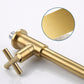 Glam 1-Handle Bathroom Sink Faucet Circular Wall Mounted Bathroom Faucet Clearhalo 'bathroom_sink_faucets' 'Conjunta de Baño y Conjunta de Grifo' 'Coronamiento de Baño y Dispositivo de Baño' 'Grifo del lavabo del baño' 'Hogar' 'home_improvement' 'home_improvement_bathroom_sink_faucets' 'Mejoras para el hogar' 6077773