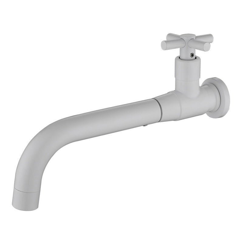 Modern 1-Handle Bathroom Sink Faucet 1 Hole Wall Mounted Bathroom Faucet White Clearhalo 'Bathroom Remodel & Bathroom Fixtures' 'Bathroom Sink Faucets' 'Bathroom Sinks & Faucet Components' 'bathroom_sink_faucets' 'Home Improvement' 'home_improvement' 'home_improvement_bathroom_sink_faucets' 6077818