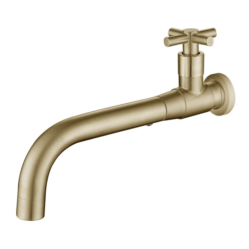 Modern 1-Handle Bathroom Sink Faucet 1 Hole Wall Mounted Bathroom Faucet Gold Clearhalo 'Bathroom Remodel & Bathroom Fixtures' 'Bathroom Sink Faucets' 'Bathroom Sinks & Faucet Components' 'bathroom_sink_faucets' 'Home Improvement' 'home_improvement' 'home_improvement_bathroom_sink_faucets' 6077821