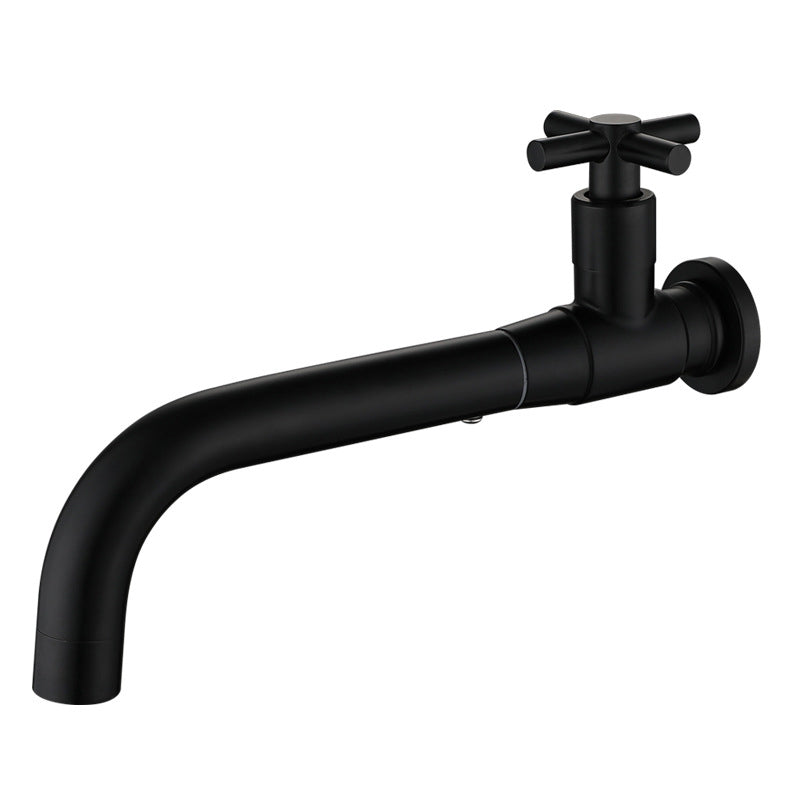 Modern 1-Handle Bathroom Sink Faucet 1 Hole Wall Mounted Bathroom Faucet Black Clearhalo 'Bathroom Remodel & Bathroom Fixtures' 'Bathroom Sink Faucets' 'Bathroom Sinks & Faucet Components' 'bathroom_sink_faucets' 'Home Improvement' 'home_improvement' 'home_improvement_bathroom_sink_faucets' 6077823
