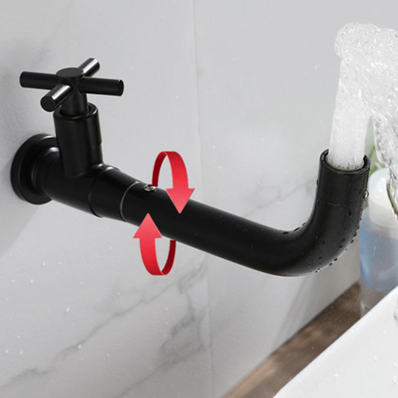 Modern 1-Handle Bathroom Sink Faucet 1 Hole Wall Mounted Bathroom Faucet Clearhalo 'Bathroom Remodel & Bathroom Fixtures' 'Bathroom Sink Faucets' 'Bathroom Sinks & Faucet Components' 'bathroom_sink_faucets' 'Home Improvement' 'home_improvement' 'home_improvement_bathroom_sink_faucets' 6077830