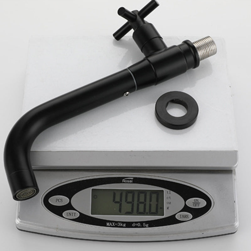 Modern 1-Handle Bathroom Sink Faucet 1 Hole Wall Mounted Bathroom Faucet Clearhalo 'Bathroom Remodel & Bathroom Fixtures' 'Bathroom Sink Faucets' 'Bathroom Sinks & Faucet Components' 'bathroom_sink_faucets' 'Home Improvement' 'home_improvement' 'home_improvement_bathroom_sink_faucets' 6077831