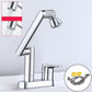 Modern 1-Handle Bathroom Sink Faucet 2 Hole Centerset Lavatory Faucet Silver Universal Dual Mode Supply Lines Included Clearhalo 'Bathroom Remodel & Bathroom Fixtures' 'Bathroom Sink Faucets' 'Bathroom Sinks & Faucet Components' 'bathroom_sink_faucets' 'Home Improvement' 'home_improvement' 'home_improvement_bathroom_sink_faucets' 6077871