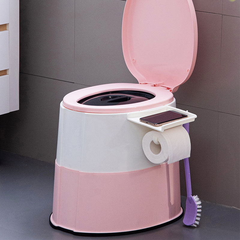 Modern Flush Toilet Plastic Round Floor Mount Toilet Bowl for Bathroom Clearhalo 'Bathroom Remodel & Bathroom Fixtures' 'Home Improvement' 'home_improvement' 'home_improvement_toilets' 'Toilets & Bidets' 'Toilets' 6077898