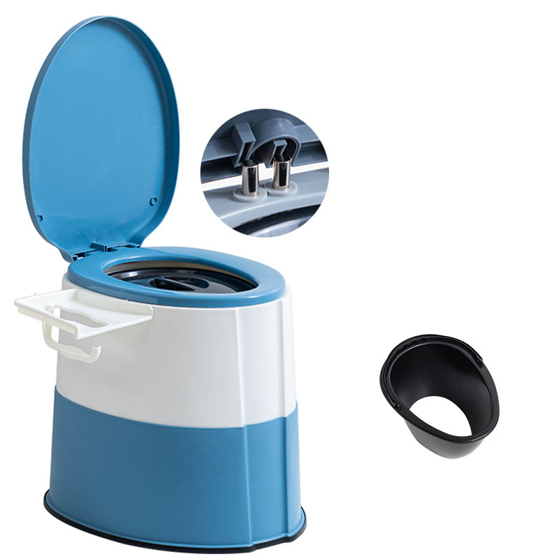 Modern Flush Toilet Plastic Round Floor Mount Toilet Bowl for Bathroom Blue Upgrading Antiskid Hollow Barrel Clearhalo 'Bathroom Remodel & Bathroom Fixtures' 'Home Improvement' 'home_improvement' 'home_improvement_toilets' 'Toilets & Bidets' 'Toilets' 6077908