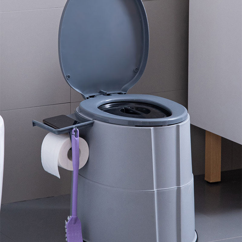 Modern Flush Toilet Plastic Round Floor Mount Toilet Bowl for Bathroom Clearhalo 'Bathroom Remodel & Bathroom Fixtures' 'Home Improvement' 'home_improvement' 'home_improvement_toilets' 'Toilets & Bidets' 'Toilets' 6077909