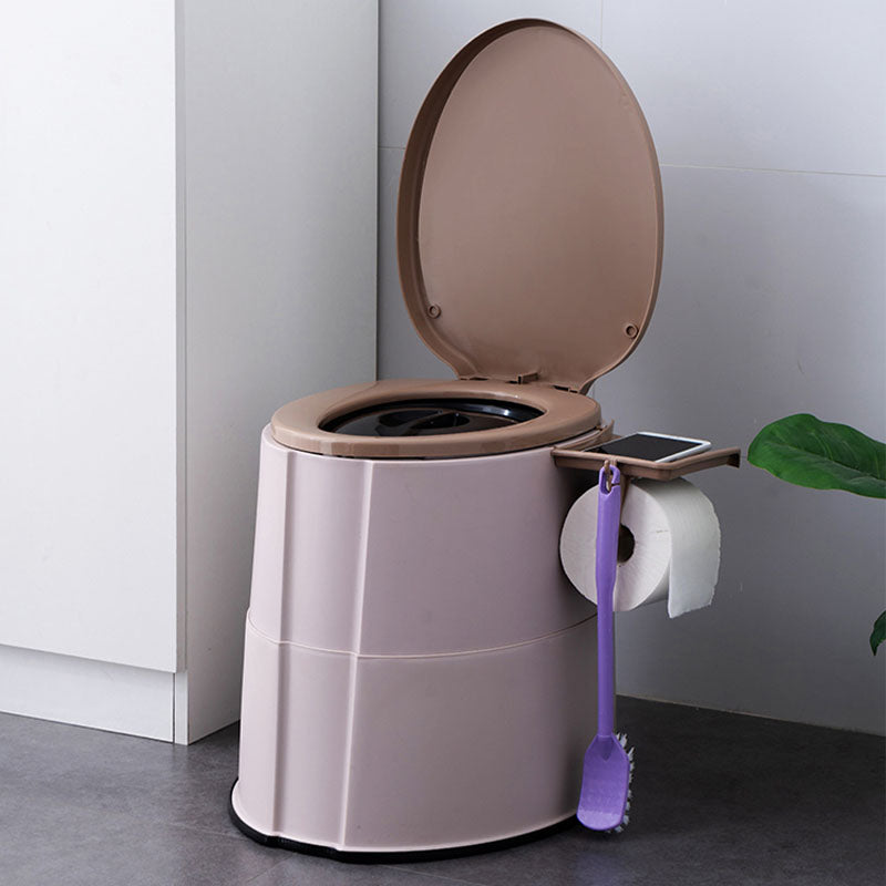 Modern Flush Toilet Plastic Round Floor Mount Toilet Bowl for Bathroom Clearhalo 'Bathroom Remodel & Bathroom Fixtures' 'Home Improvement' 'home_improvement' 'home_improvement_toilets' 'Toilets & Bidets' 'Toilets' 6077926