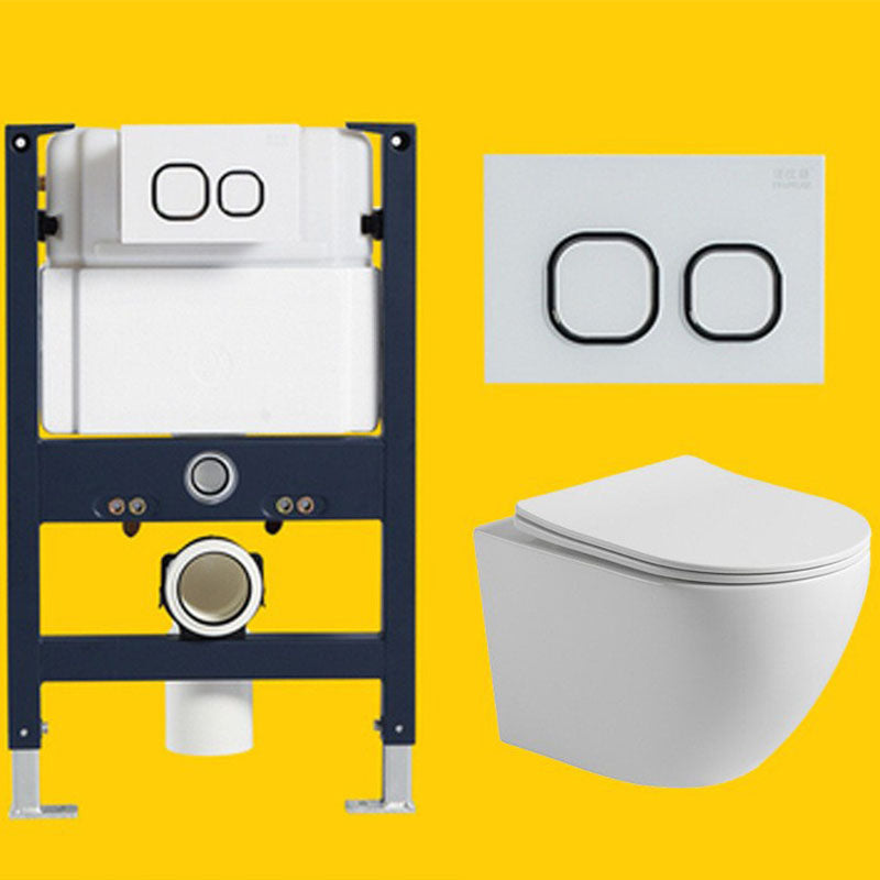 One Piece Elongated Toilet Bowl 0.8/1.58 GPF Ceramics Flush Toilet for Bathroom 15"L x 19"W x 15"H Toilet with Low Tanker Clearhalo 'Bathroom Remodel & Bathroom Fixtures' 'Home Improvement' 'home_improvement' 'home_improvement_toilets' 'Toilets & Bidets' 'Toilets' 6077930