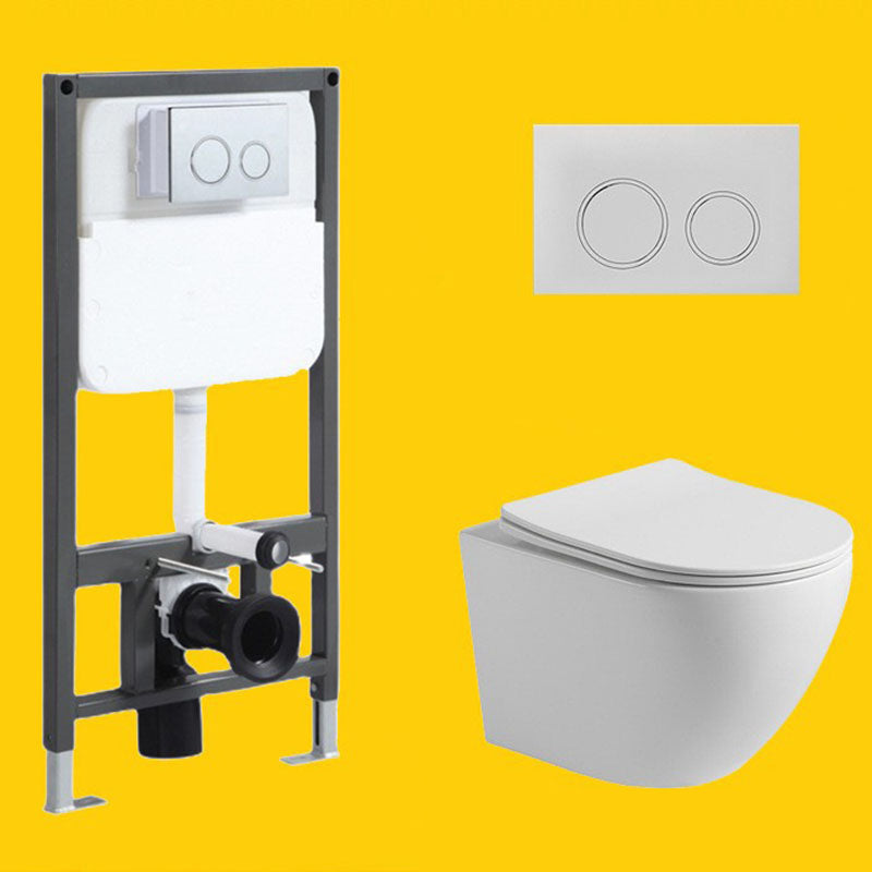 One Piece Elongated Toilet Bowl 0.8/1.58 GPF Ceramics Flush Toilet for Bathroom 15"L x 19"W x 15"H Toilet with High Tanker Clearhalo 'Bathroom Remodel & Bathroom Fixtures' 'Home Improvement' 'home_improvement' 'home_improvement_toilets' 'Toilets & Bidets' 'Toilets' 6077931