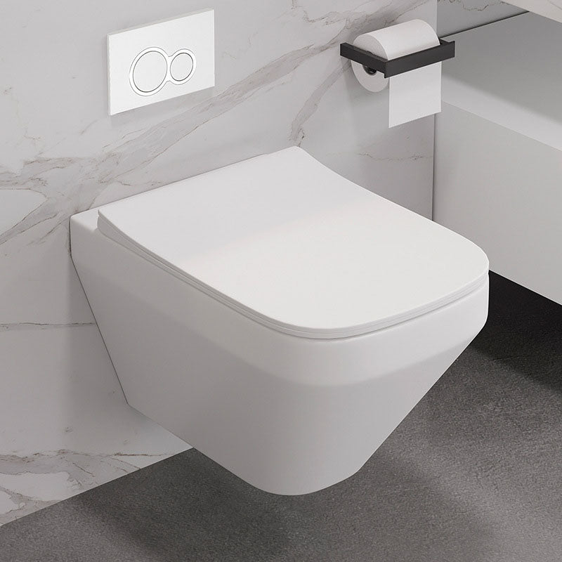 Wall-mounted Toilet Household Concealed Tank In-Wall Small Apartment with Toilet Seat Beige Toilet Only Clearhalo 'Bathroom Remodel & Bathroom Fixtures' 'Home Improvement' 'home_improvement' 'home_improvement_toilets' 'Toilets & Bidets' 'Toilets' 6077964