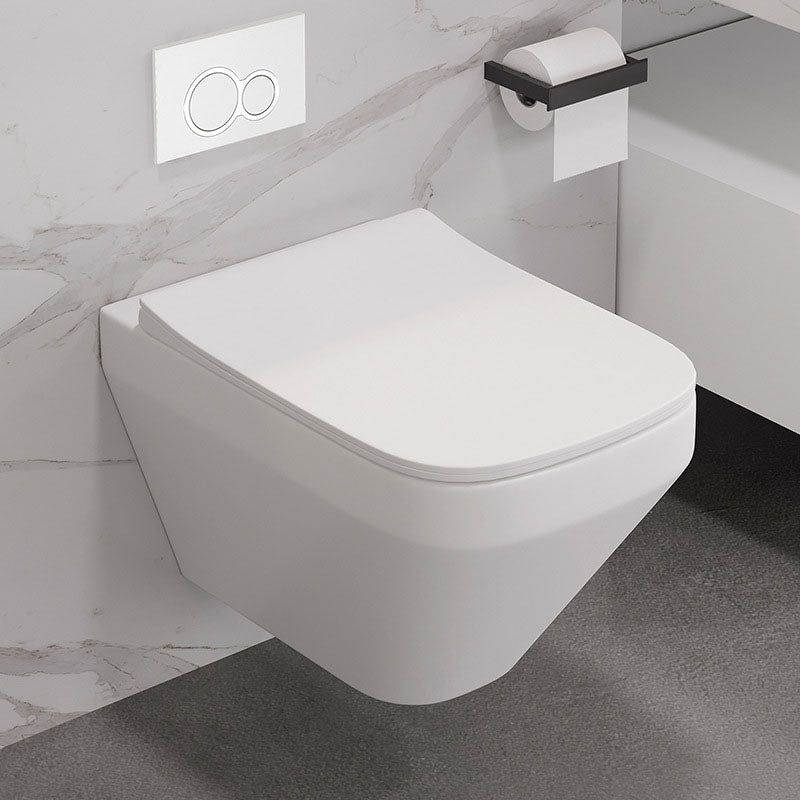 Wall-mounted Toilet Household Concealed Tank In-Wall Small Apartment with Toilet Seat Beige Toilet Only Clearhalo 'Bathroom Remodel & Bathroom Fixtures' 'Home Improvement' 'home_improvement' 'home_improvement_toilets' 'Toilets & Bidets' 'Toilets' 6077964