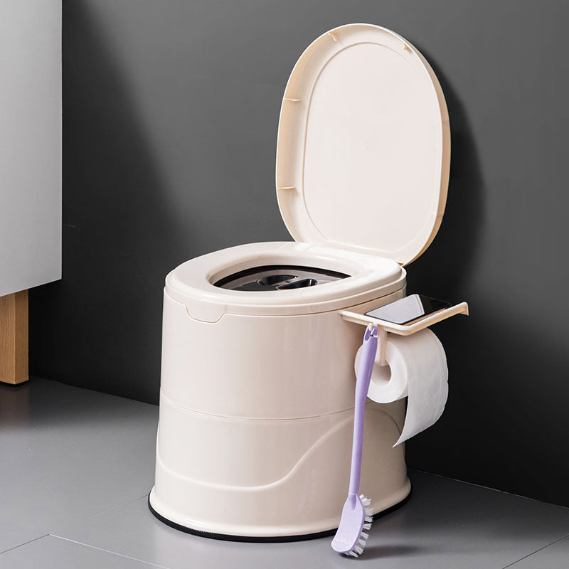 Floor Mounted Plastic Flush Toilet One-Piece Toilet Modern Toilet Bowl Clearhalo 'Bathroom Remodel & Bathroom Fixtures' 'Home Improvement' 'home_improvement' 'home_improvement_toilets' 'Toilets & Bidets' 'Toilets' 6077975