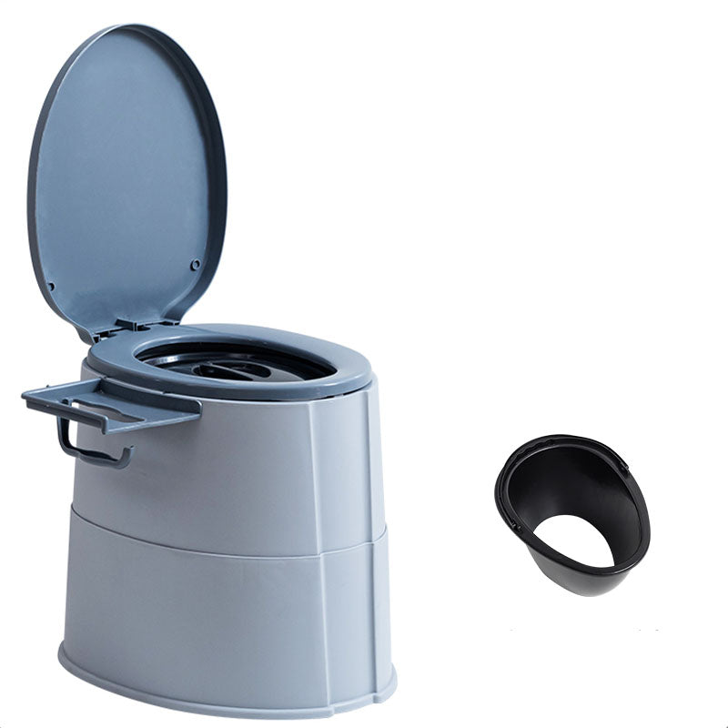 Contemporary Plastic Toilet Floor Mounted Toilet Bowl with Toilet Seat for Washroom Grey Antiskid Hollow Barrel Clearhalo 'Bathroom Remodel & Bathroom Fixtures' 'Home Improvement' 'home_improvement' 'home_improvement_toilets' 'Toilets & Bidets' 'Toilets' 6078154