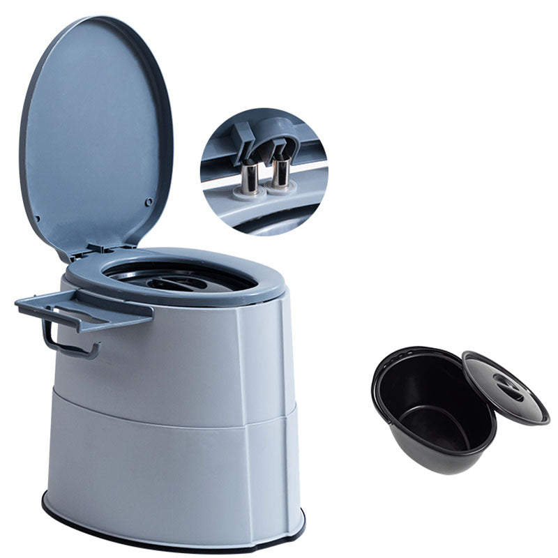 Contemporary Plastic Toilet Floor Mounted Toilet Bowl with Toilet Seat for Washroom Grey Upgrading Antiskid Solid Barrel Clearhalo 'Bathroom Remodel & Bathroom Fixtures' 'Home Improvement' 'home_improvement' 'home_improvement_toilets' 'Toilets & Bidets' 'Toilets' 6078159