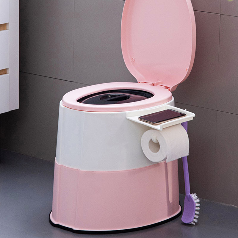 Contemporary Plastic Toilet Floor Mounted Toilet Bowl with Toilet Seat for Washroom Clearhalo 'Bathroom Remodel & Bathroom Fixtures' 'Home Improvement' 'home_improvement' 'home_improvement_toilets' 'Toilets & Bidets' 'Toilets' 6078173