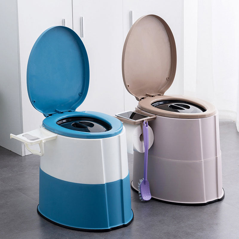 Contemporary Plastic Toilet Floor Mounted Toilet Bowl with Toilet Seat for Washroom Clearhalo 'Bathroom Remodel & Bathroom Fixtures' 'Home Improvement' 'home_improvement' 'home_improvement_toilets' 'Toilets & Bidets' 'Toilets' 6078178