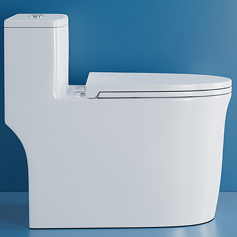White Elongated One-Piece Toilet Siphon Jet Water Saving Flush Toilet with Toilet Seat Clearhalo 'Bathroom Remodel & Bathroom Fixtures' 'Home Improvement' 'home_improvement' 'home_improvement_toilets' 'Toilets & Bidets' 'Toilets' 6090685