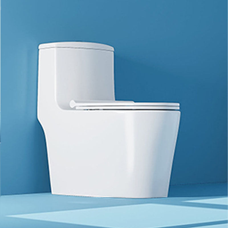 White Elongated One-Piece Toilet Siphon Jet Water Saving Flush Toilet with Toilet Seat Clearhalo 'Bathroom Remodel & Bathroom Fixtures' 'Home Improvement' 'home_improvement' 'home_improvement_toilets' 'Toilets & Bidets' 'Toilets' 6090686