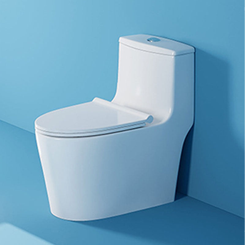 White Elongated One-Piece Toilet Siphon Jet Water Saving Flush Toilet with Toilet Seat Clearhalo 'Bathroom Remodel & Bathroom Fixtures' 'Home Improvement' 'home_improvement' 'home_improvement_toilets' 'Toilets & Bidets' 'Toilets' 6090687