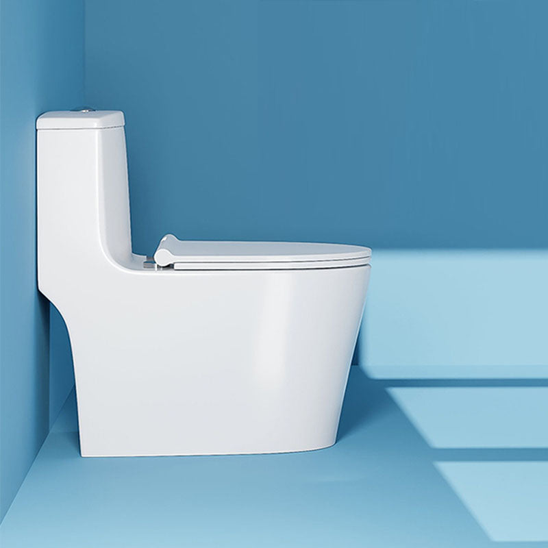 White Elongated One-Piece Toilet Siphon Jet Water Saving Flush Toilet with Toilet Seat Clearhalo 'Bathroom Remodel & Bathroom Fixtures' 'Home Improvement' 'home_improvement' 'home_improvement_toilets' 'Toilets & Bidets' 'Toilets' 6090688