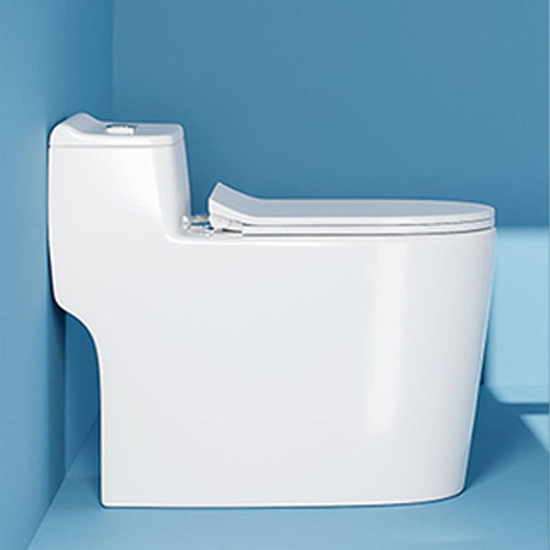 White Elongated One-Piece Toilet Siphon Jet Water Saving Flush Toilet with Toilet Seat Clearhalo 'Bathroom Remodel & Bathroom Fixtures' 'Home Improvement' 'home_improvement' 'home_improvement_toilets' 'Toilets & Bidets' 'Toilets' 6090690