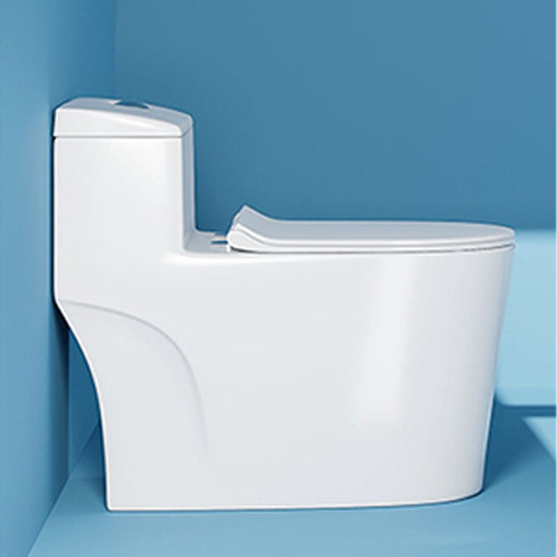 White Elongated One-Piece Toilet Siphon Jet Water Saving Flush Toilet with Toilet Seat Clearhalo 'Bathroom Remodel & Bathroom Fixtures' 'Home Improvement' 'home_improvement' 'home_improvement_toilets' 'Toilets & Bidets' 'Toilets' 6090692