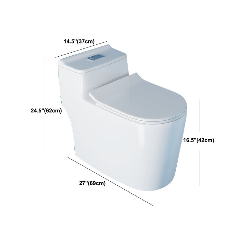 White Elongated One-Piece Toilet Siphon Jet Water Saving Flush Toilet with Toilet Seat Clearhalo 'Bathroom Remodel & Bathroom Fixtures' 'Home Improvement' 'home_improvement' 'home_improvement_toilets' 'Toilets & Bidets' 'Toilets' 6090696