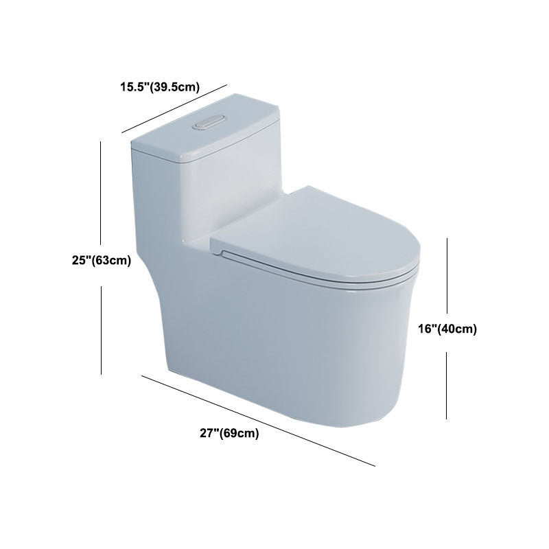 White Elongated One-Piece Toilet Siphon Jet Water Saving Flush Toilet with Toilet Seat Clearhalo 'Bathroom Remodel & Bathroom Fixtures' 'Home Improvement' 'home_improvement' 'home_improvement_toilets' 'Toilets & Bidets' 'Toilets' 6090700