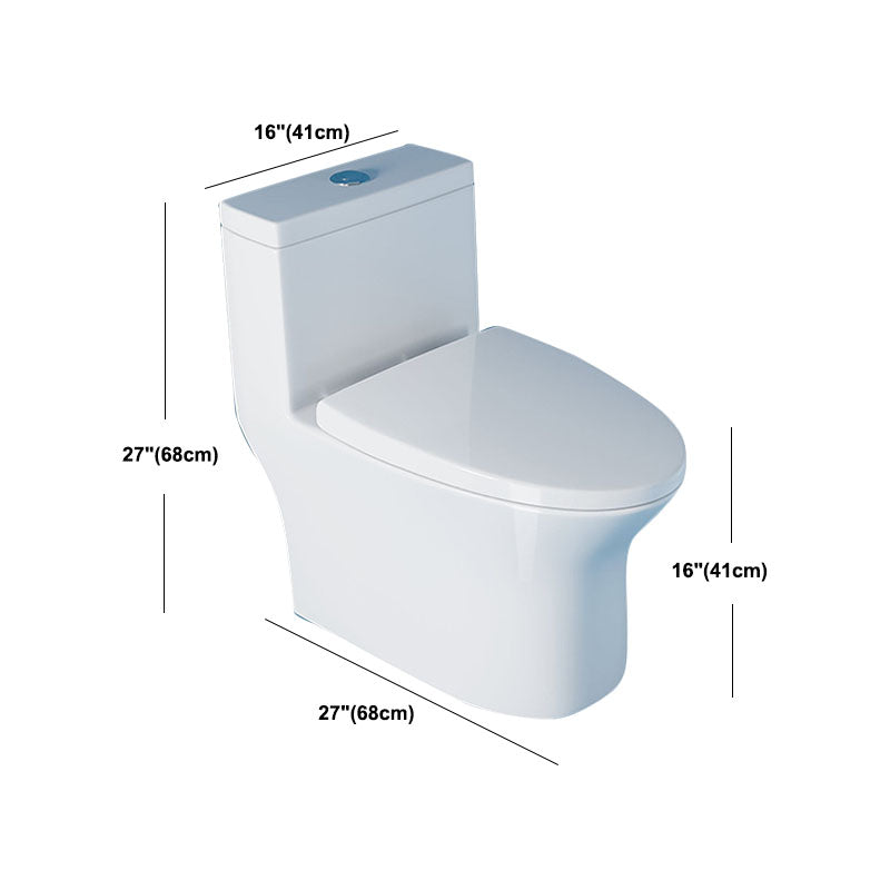 White Elongated One-Piece Toilet Siphon Jet Water Saving Flush Toilet with Toilet Seat Clearhalo 'Bathroom Remodel & Bathroom Fixtures' 'Home Improvement' 'home_improvement' 'home_improvement_toilets' 'Toilets & Bidets' 'Toilets' 6090701