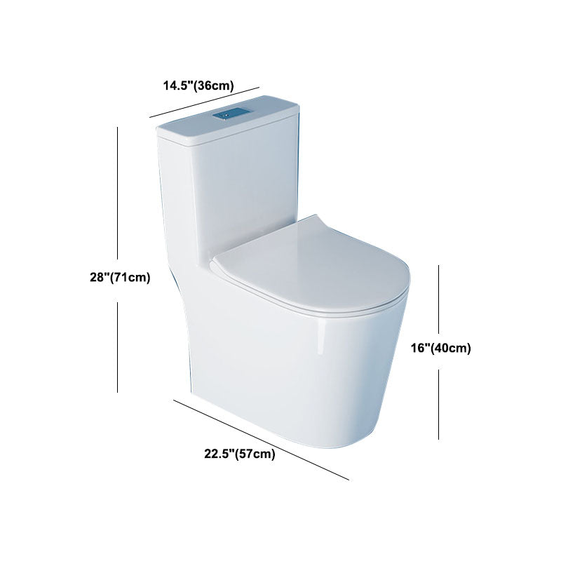 White Elongated One-Piece Toilet Siphon Jet Water Saving Flush Toilet with Toilet Seat Clearhalo 'Bathroom Remodel & Bathroom Fixtures' 'Home Improvement' 'home_improvement' 'home_improvement_toilets' 'Toilets & Bidets' 'Toilets' 6090702