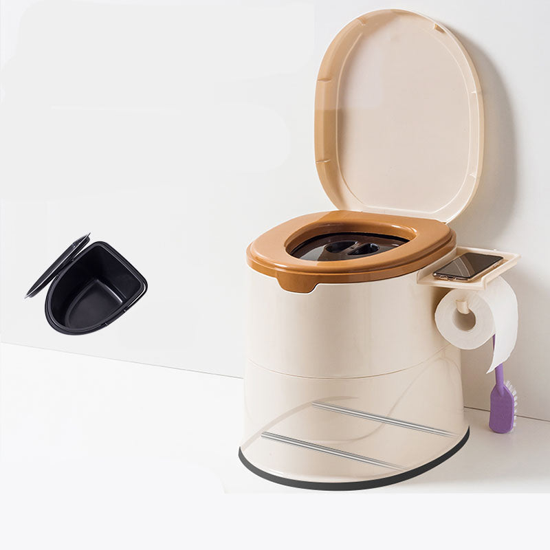 Contemporary Floor Mounted Toilet Plastic Toilet Bowl for Bathroom Biscuit Upgrading Antiskid Solid Barrel Clearhalo 'Bathroom Remodel & Bathroom Fixtures' 'Home Improvement' 'home_improvement' 'home_improvement_toilets' 'Toilets & Bidets' 'Toilets' 6090729