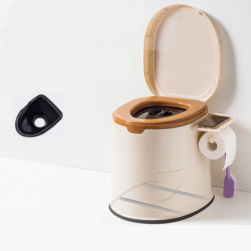 Contemporary Floor Mounted Toilet Plastic Toilet Bowl for Bathroom Biscuit Upgrading Antiskid Hollow Barrel Clearhalo 'Bathroom Remodel & Bathroom Fixtures' 'Home Improvement' 'home_improvement' 'home_improvement_toilets' 'Toilets & Bidets' 'Toilets' 6090730