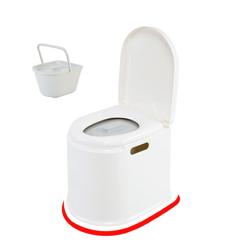 Modern Plastic Toilet Floor Mounted Toilet Bowl for Bathroom 16"L x 19"W x 16"H White Solid Barrel Clearhalo 'Bathroom Remodel & Bathroom Fixtures' 'Home Improvement' 'home_improvement' 'home_improvement_toilets' 'Toilets & Bidets' 'Toilets' 6090735