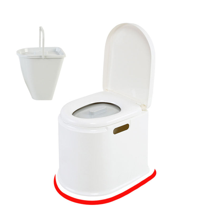 Modern Plastic Toilet Floor Mounted Toilet Bowl for Bathroom 16"L x 19"W x 16"H White Hollow Barrel Clearhalo 'Bathroom Remodel & Bathroom Fixtures' 'Home Improvement' 'home_improvement' 'home_improvement_toilets' 'Toilets & Bidets' 'Toilets' 6090737
