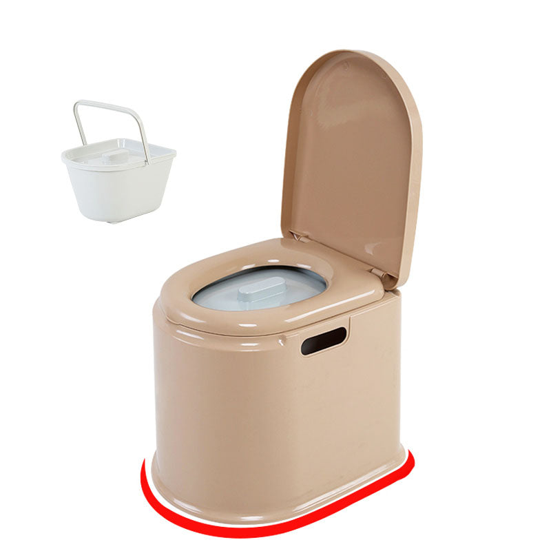 Modern Plastic Toilet Floor Mounted Toilet Bowl for Bathroom 16"L x 19"W x 16"H Khaki Solid Barrel Clearhalo 'Bathroom Remodel & Bathroom Fixtures' 'Home Improvement' 'home_improvement' 'home_improvement_toilets' 'Toilets & Bidets' 'Toilets' 6090738