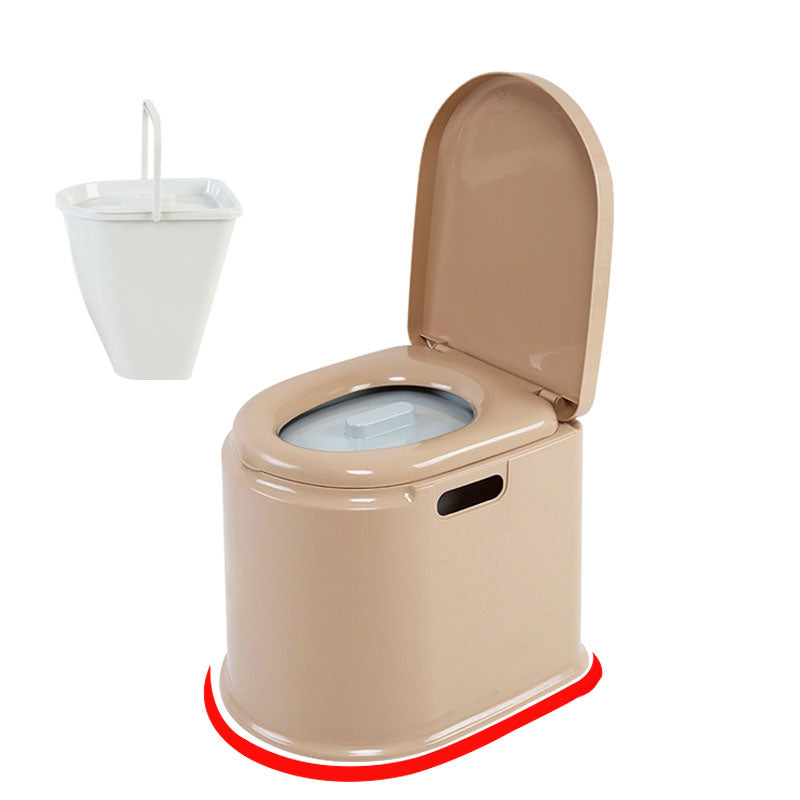 Modern Plastic Toilet Floor Mounted Toilet Bowl for Bathroom 16"L x 19"W x 16"H Khaki Hollow Barrel Clearhalo 'Bathroom Remodel & Bathroom Fixtures' 'Home Improvement' 'home_improvement' 'home_improvement_toilets' 'Toilets & Bidets' 'Toilets' 6090740