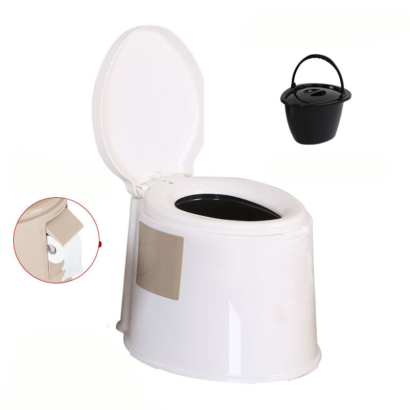 Modern Plastic Toilet Floor Mounted Toilet Bowl for Bathroom 16"L x 20"W x 15"H White Solid Barrel Clearhalo 'Bathroom Remodel & Bathroom Fixtures' 'Home Improvement' 'home_improvement' 'home_improvement_toilets' 'Toilets & Bidets' 'Toilets' 6090743