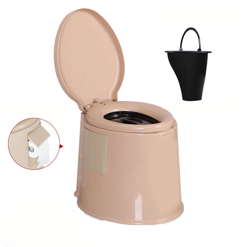 Modern Plastic Toilet Floor Mounted Toilet Bowl for Bathroom 16"L x 20"W x 15"H Khaki Hollow Barrel Clearhalo 'Bathroom Remodel & Bathroom Fixtures' 'Home Improvement' 'home_improvement' 'home_improvement_toilets' 'Toilets & Bidets' 'Toilets' 6090748