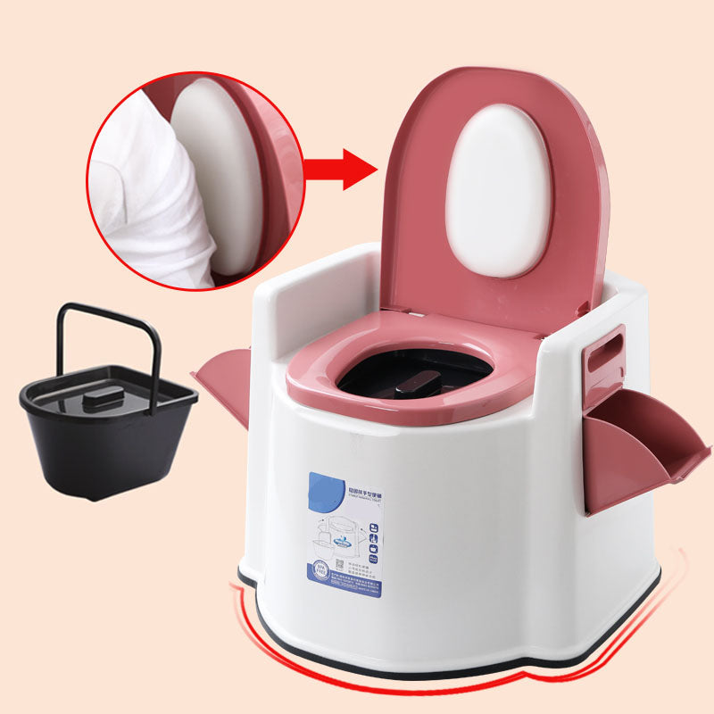 Modern Plastic Toilet Floor Mounted Toilet Bowl for Bathroom 23"L x 22"W x 16"H White Solid Barrel Clearhalo 'Bathroom Remodel & Bathroom Fixtures' 'Home Improvement' 'home_improvement' 'home_improvement_toilets' 'Toilets & Bidets' 'Toilets' 6090757