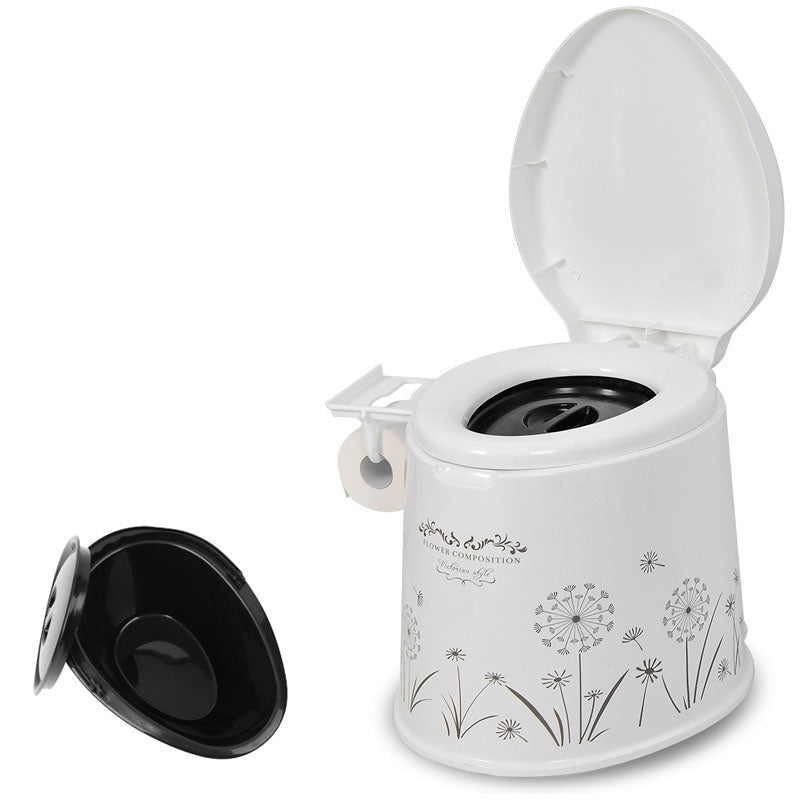 Modern Plastic Toilet Floor Mounted Toilet Bowl with Seat for Washroom Beige Antiskid Solid Barrel Clearhalo 'Bathroom Remodel & Bathroom Fixtures' 'Home Improvement' 'home_improvement' 'home_improvement_toilets' 'Toilets & Bidets' 'Toilets' 6090769