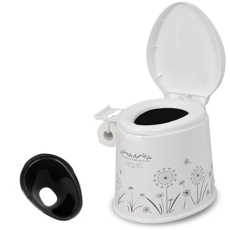 Modern Plastic Toilet Floor Mounted Toilet Bowl with Seat for Washroom Beige Antiskid Hollow Barrel Clearhalo 'Bathroom Remodel & Bathroom Fixtures' 'Home Improvement' 'home_improvement' 'home_improvement_toilets' 'Toilets & Bidets' 'Toilets' 6090772