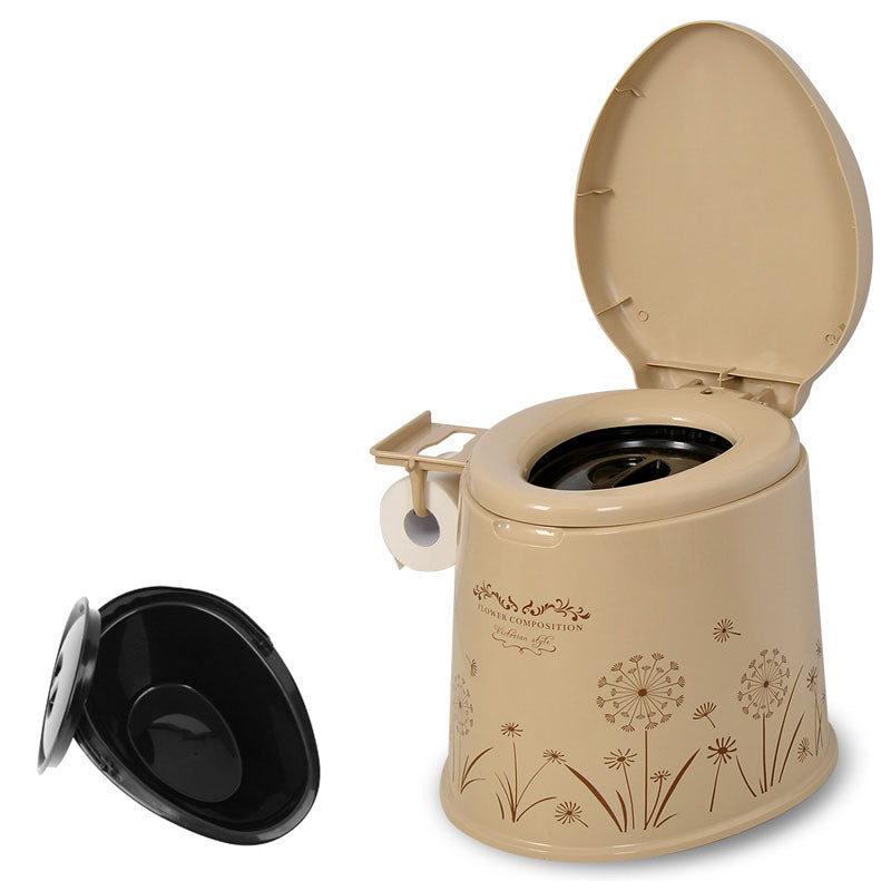 Modern Plastic Toilet Floor Mounted Toilet Bowl with Seat for Washroom Biscuit Antiskid Solid Barrel Clearhalo 'Bathroom Remodel & Bathroom Fixtures' 'Home Improvement' 'home_improvement' 'home_improvement_toilets' 'Toilets & Bidets' 'Toilets' 6090773