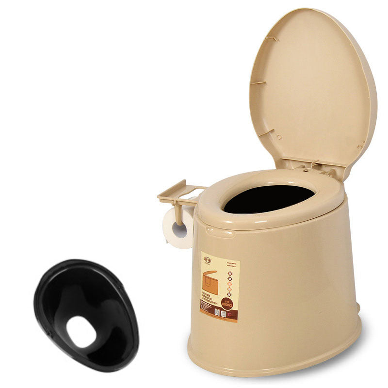Modern Plastic Toilet Floor Mounted Toilet Bowl with Seat for Washroom Khaki Antiskid Hollow Barrel Clearhalo 'Bathroom Remodel & Bathroom Fixtures' 'Home Improvement' 'home_improvement' 'home_improvement_toilets' 'Toilets & Bidets' 'Toilets' 6090780
