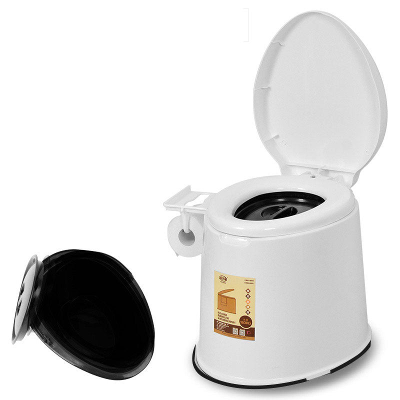 Modern Plastic Toilet Floor Mounted Toilet Bowl with Seat for Washroom White Upgrading Antiskid Solid Barrel Clearhalo 'Bathroom Remodel & Bathroom Fixtures' 'Home Improvement' 'home_improvement' 'home_improvement_toilets' 'Toilets & Bidets' 'Toilets' 6090782
