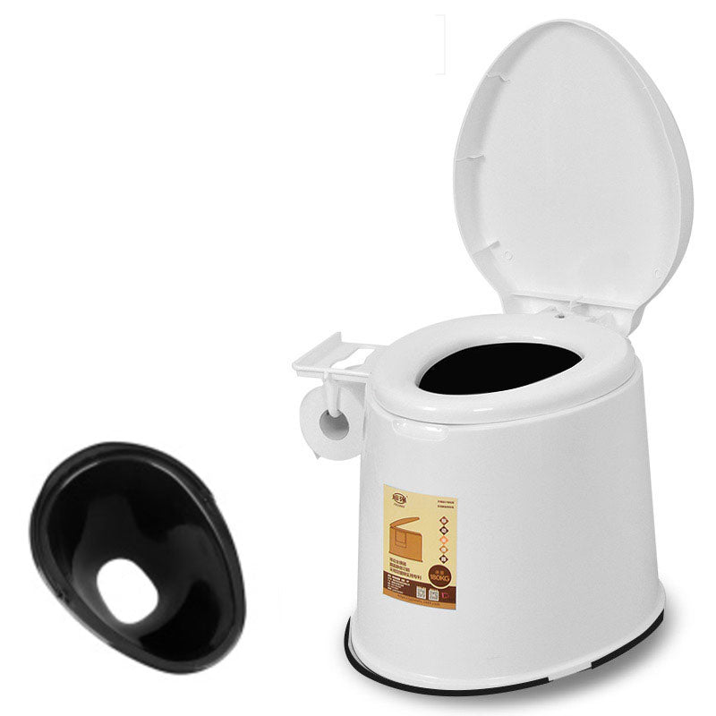 Modern Plastic Toilet Floor Mounted Toilet Bowl with Seat for Washroom White Upgrading Antiskid Hollow Barrel Clearhalo 'Bathroom Remodel & Bathroom Fixtures' 'Home Improvement' 'home_improvement' 'home_improvement_toilets' 'Toilets & Bidets' 'Toilets' 6090784