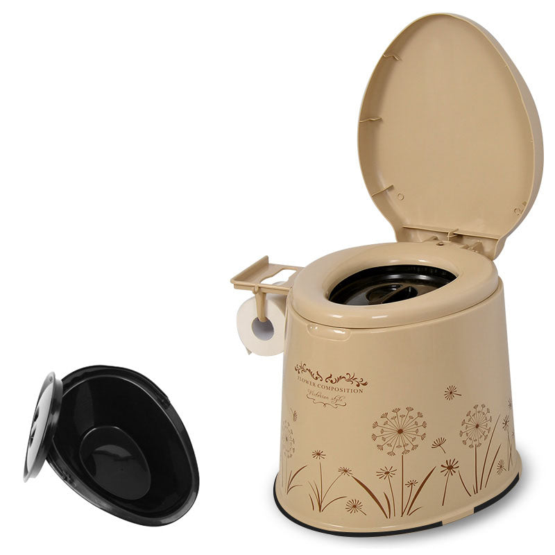 Modern Plastic Toilet Floor Mounted Toilet Bowl with Seat for Washroom Biscuit Upgrading Antiskid Solid Barrel Clearhalo 'Bathroom Remodel & Bathroom Fixtures' 'Home Improvement' 'home_improvement' 'home_improvement_toilets' 'Toilets & Bidets' 'Toilets' 6090789