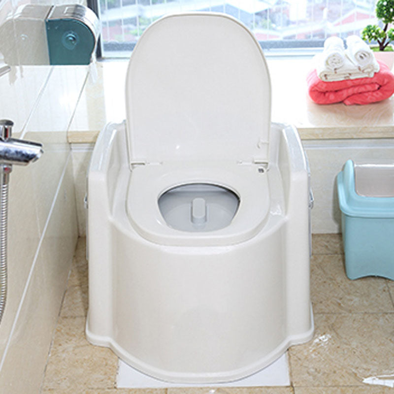 Contemporary Plastic Toilet Floor Mounted Toilet Bowl for Washroom Clearhalo 'Bathroom Remodel & Bathroom Fixtures' 'Home Improvement' 'home_improvement' 'home_improvement_toilets' 'Toilets & Bidets' 'Toilets' 6090797